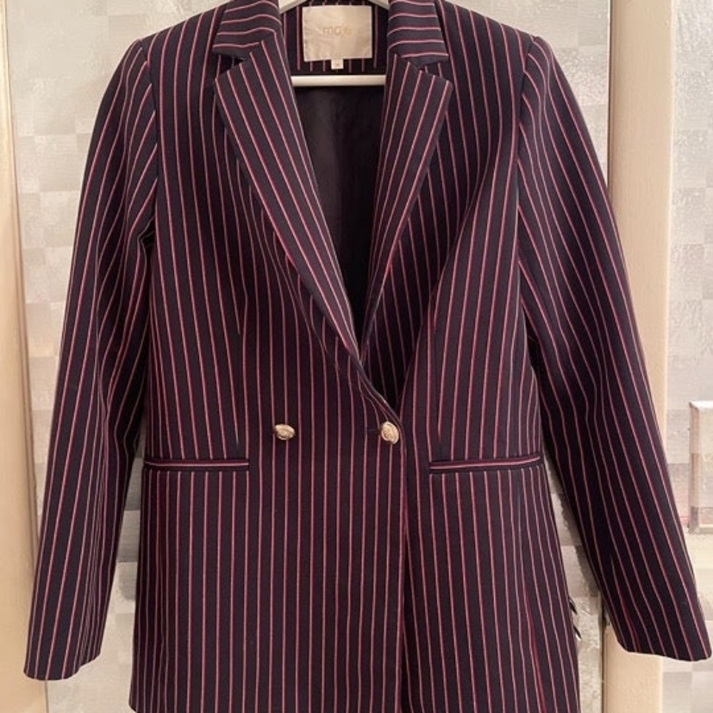 **SOLD** Maje Pinstripe Blazer & Skort Set - Size 38 (Small) - Picture 2 of 5